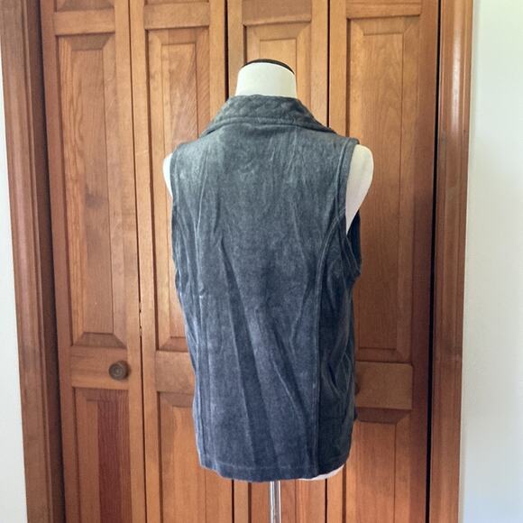 White Stag Grey Velour Zip Up Vest, Size S - Picture 4 of 9